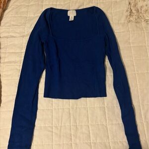 H&M Royal Blue Long Sleeve Top